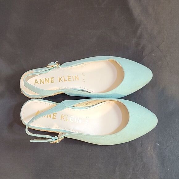 BRAND NEW ANNE KLEIN ESPADRILLE WEDGE SUEDE FLAT PUMP - Picture 10 of 16